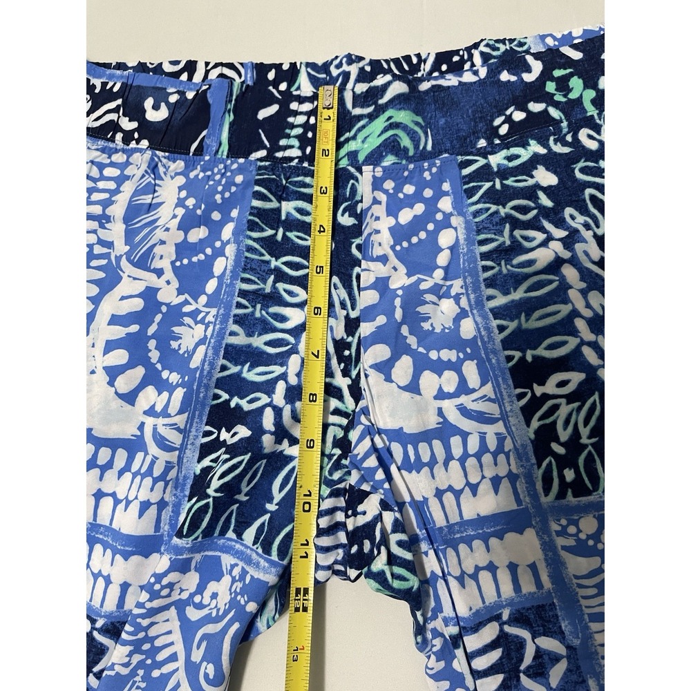 LILLY‎ PULITZER Bal Harbour Palazzo Pant Blue Patchwork Size LARGE - Picture 8 of 9
